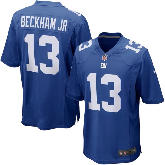 Mens New York Giants Odell Beckham Jr Nike Royal Blue Game Jersey - Picture 5 of 5